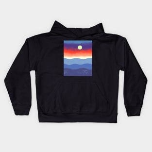 Abstract Warm Seascape Aesthetic Environmental Background Kids Hoodie